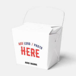 STYLISH MODERN CUSTOMIZABLE WHITE VERIFIED BRANDED FAVOR BOX