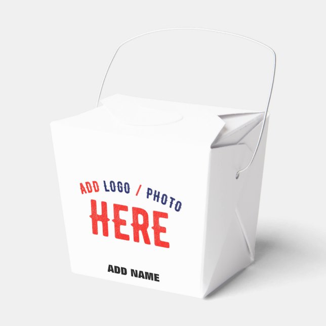 STYLISH MODERN CUSTOMIZABLE WHITE VERIFIED BRANDED FAVOR BOX (Front Side)