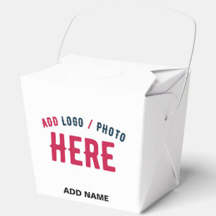 STYLISH MODERN CUSTOMIZABLE WHITE VERIFIED BRANDED FAVOR BOX