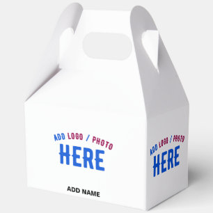 STYLISH MODERN CUSTOMIZABLE WHITE VERIFIED BRANDED FAVOR BOX