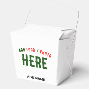 STYLISH MODERN CUSTOMIZABLE WHITE VERIFIED BRANDED FAVOR BOX