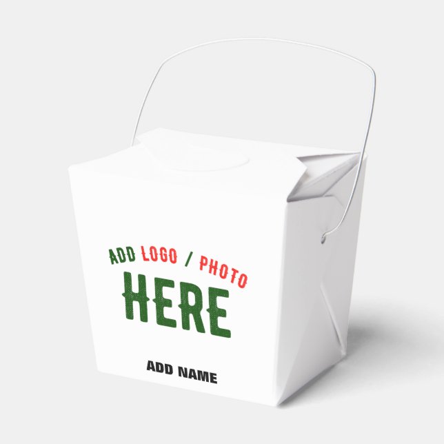 STYLISH MODERN CUSTOMIZABLE WHITE VERIFIED BRANDED FAVOR BOX (Front Side)
