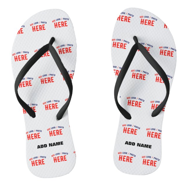 STYLISH MODERN CUSTOMIZABLE WHITE VERIFIED BRANDED FLIP FLOPS (Footbed)