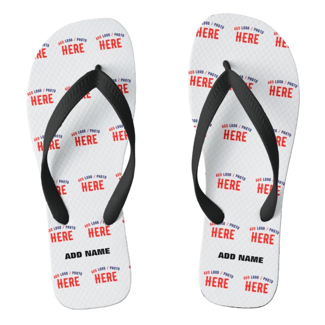 STYLISH MODERN CUSTOMIZABLE WHITE VERIFIED BRANDED FLIP FLOPS (Footbed)