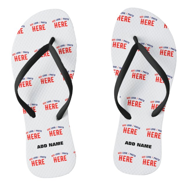 STYLISH MODERN CUSTOMIZABLE WHITE VERIFIED BRANDED FLIP FLOPS (Footbed)