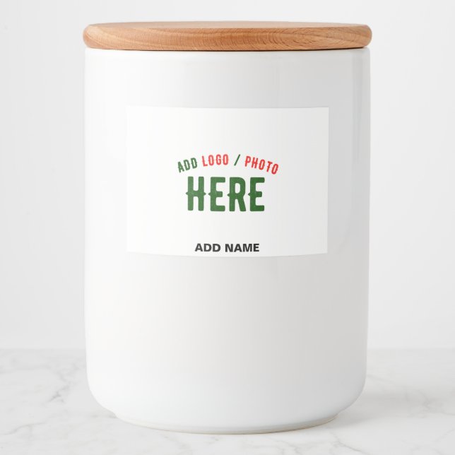 STYLISH MODERN CUSTOMIZABLE WHITE VERIFIED BRANDED FOOD LABEL (Front)