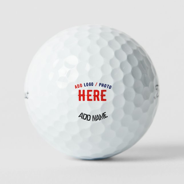 STYLISH MODERN CUSTOMIZABLE WHITE VERIFIED BRANDED GOLF BALLS (Front)