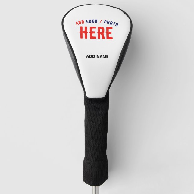 STYLISH MODERN CUSTOMIZABLE WHITE VERIFIED BRANDED GOLF HEAD COVER (Front)