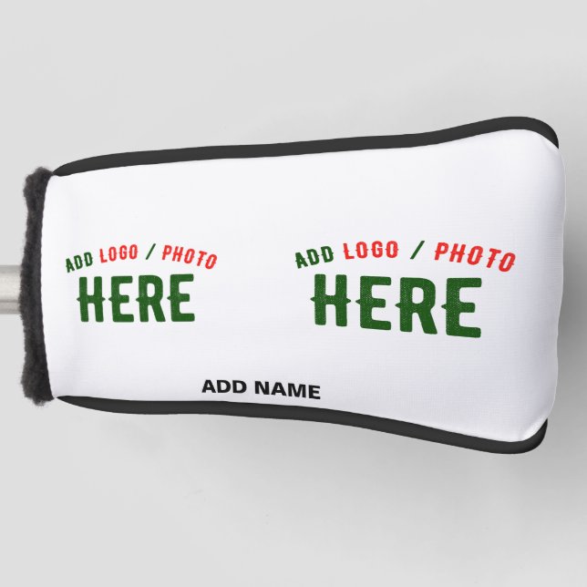 STYLISH MODERN CUSTOMIZABLE WHITE VERIFIED BRANDED GOLF HEAD COVER (Front)