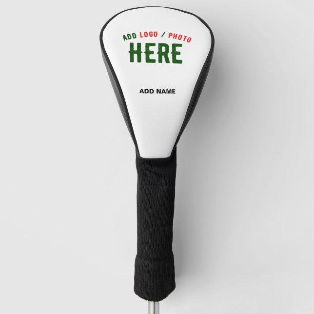 STYLISH MODERN CUSTOMIZABLE WHITE VERIFIED BRANDED GOLF HEAD COVER (Front)