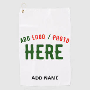 STYLISH MODERN CUSTOMIZABLE WHITE VERIFIED BRANDED GOLF TOWEL