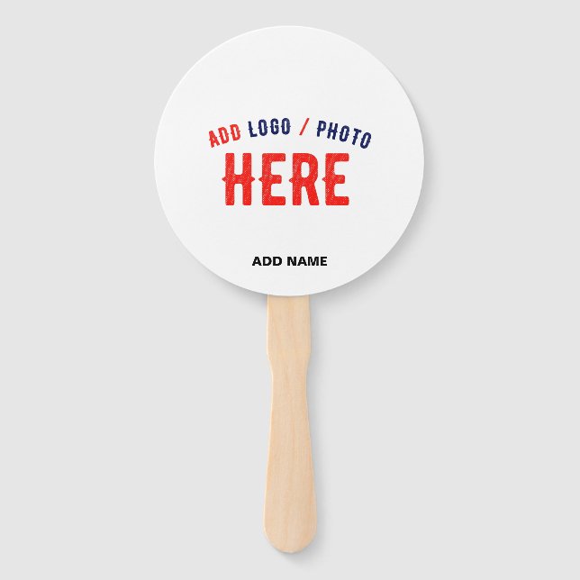 STYLISH MODERN CUSTOMIZABLE WHITE VERIFIED BRANDED HAND FAN (Front)