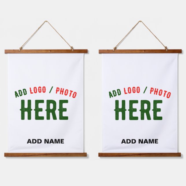 STYLISH MODERN CUSTOMIZABLE WHITE VERIFIED BRANDED HANGING TAPESTRY (Double)