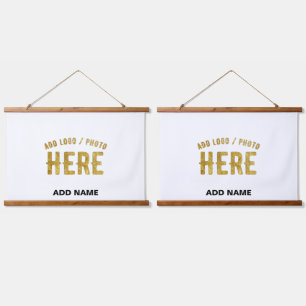 STYLISH MODERN CUSTOMIZABLE WHITE VERIFIED BRANDED HANGING TAPESTRY