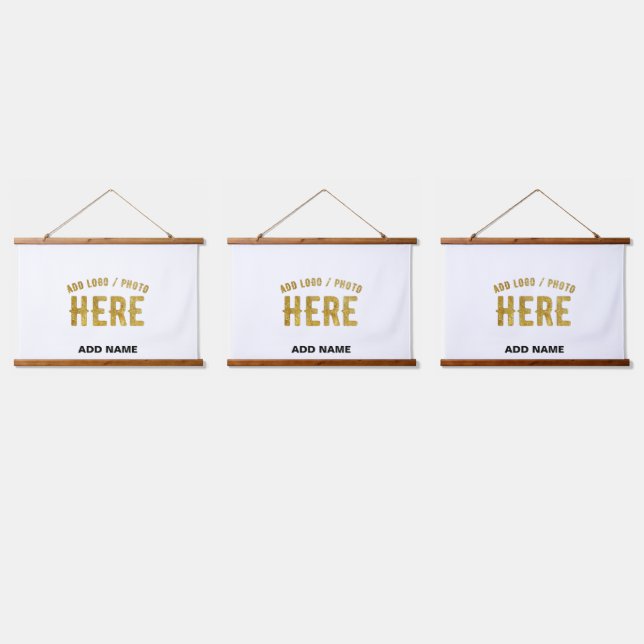 STYLISH MODERN CUSTOMIZABLE WHITE VERIFIED BRANDED HANGING TAPESTRY (Triple)