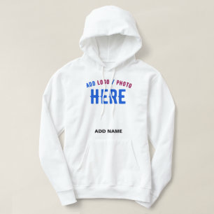 STYLISH MODERN CUSTOMIZABLE WHITE VERIFIED BRANDED HOODIE