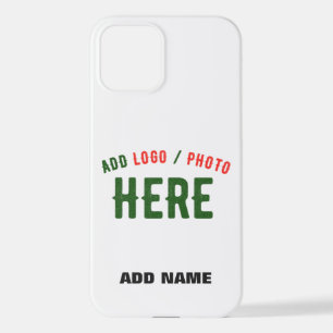 STYLISH MODERN CUSTOMIZABLE WHITE VERIFIED BRANDED iPhone 12 CASE