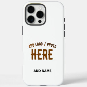 STYLISH MODERN CUSTOMIZABLE WHITE VERIFIED BRANDED iPhone 16 PRO MAX CASE