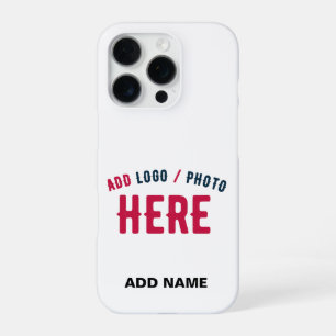 STYLISH MODERN CUSTOMIZABLE WHITE VERIFIED BRANDED iPhone 16 PRO CASE