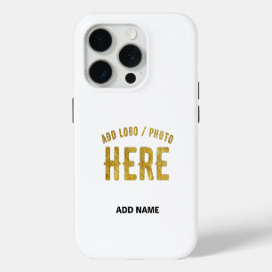 STYLISH MODERN CUSTOMIZABLE WHITE VERIFIED BRANDED iPhone 15 PRO CASE