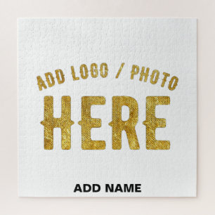 STYLISH MODERN CUSTOMIZABLE WHITE VERIFIED BRANDED JIGSAW PUZZLE