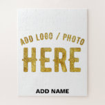 STYLISH MODERN CUSTOMIZABLE WHITE VERIFIED BRANDED JIGSAW PUZZLE<br><div class="desc">THIS IS A DESIGN FITTING FOR CUSTOMERS.YOU CAN CHANGE, RESIZE OR ADD LOGO, PHOTO, TEXT AND COLOURS THE WAY YOU LIKE.THANK YOU.</div>