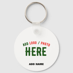 STYLISH MODERN CUSTOMIZABLE WHITE VERIFIED BRANDED KEYCHAIN
