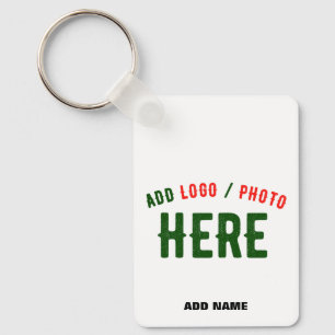 STYLISH MODERN CUSTOMIZABLE WHITE VERIFIED BRANDED KEYCHAIN