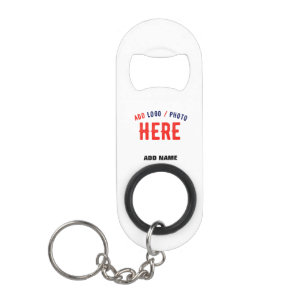 STYLISH MODERN CUSTOMIZABLE WHITE VERIFIED BRANDED KEYCHAIN BOTTLE OPENER