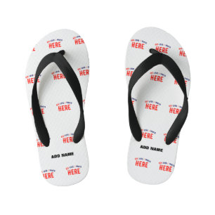STYLISH MODERN CUSTOMIZABLE WHITE VERIFIED BRANDED KID'S FLIP FLOPS