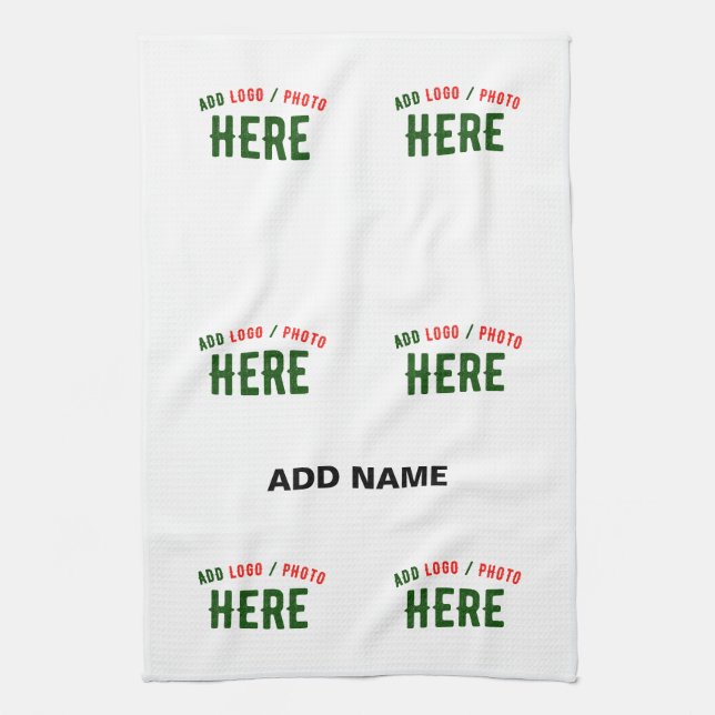 STYLISH MODERN CUSTOMIZABLE WHITE VERIFIED BRANDED KITCHEN TOWEL (Vertical)