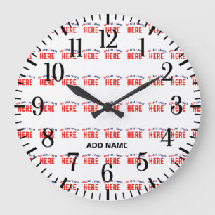 STYLISH MODERN CUSTOMIZABLE WHITE VERIFIED BRANDED LARGE CLOCK