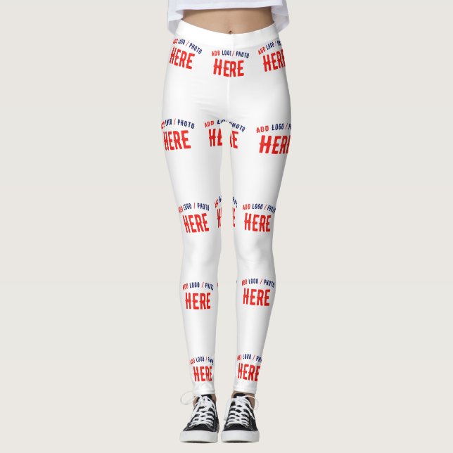 STYLISH MODERN CUSTOMIZABLE WHITE VERIFIED BRANDED LEGGINGS (Front)
