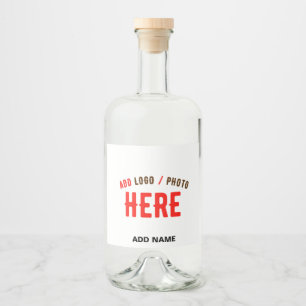 STYLISH MODERN CUSTOMIZABLE WHITE VERIFIED BRANDED LIQUOR BOTTLE LABEL
