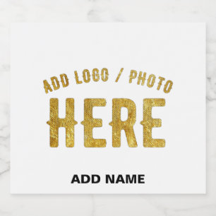 STYLISH MODERN CUSTOMIZABLE WHITE VERIFIED BRANDED LIQUOR BOTTLE LABEL