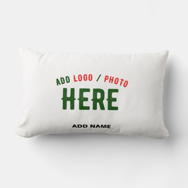 STYLISH MODERN CUSTOMIZABLE WHITE VERIFIED BRANDED LUMBAR PILLOW (Front)