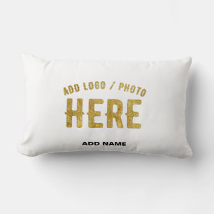 STYLISH MODERN CUSTOMIZABLE WHITE VERIFIED BRANDED LUMBAR PILLOW