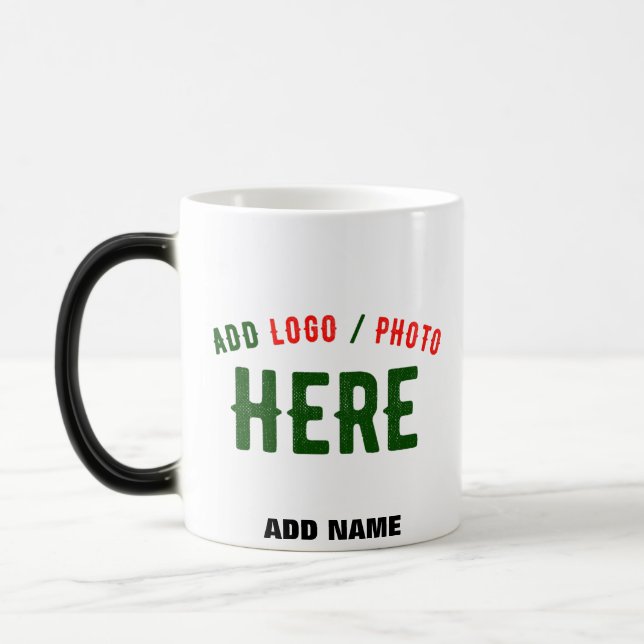 STYLISH MODERN CUSTOMIZABLE WHITE VERIFIED BRANDED MAGIC MUG (Left)