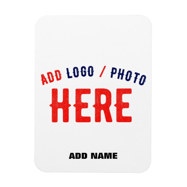STYLISH MODERN CUSTOMIZABLE WHITE VERIFIED BRANDED MAGNET (Vertical)