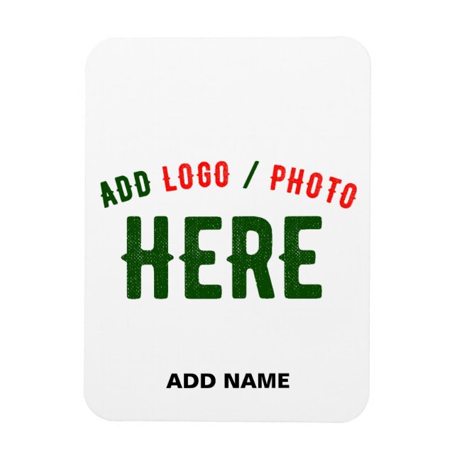 STYLISH MODERN CUSTOMIZABLE WHITE VERIFIED BRANDED MAGNET (Vertical)