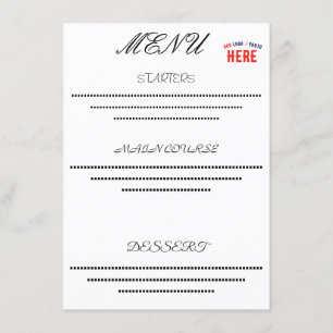 STYLISH MODERN CUSTOMIZABLE WHITE VERIFIED BRANDED MENU