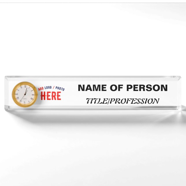 STYLISH MODERN CUSTOMIZABLE WHITE VERIFIED BRANDED NAMEPLATE (Front)