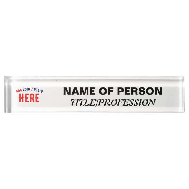 STYLISH MODERN CUSTOMIZABLE WHITE VERIFIED BRANDED NAMEPLATE (Front)