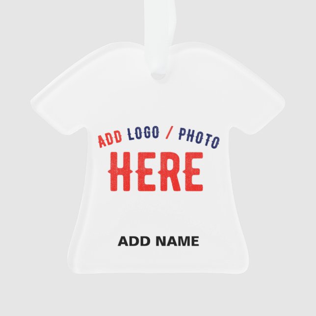 STYLISH MODERN CUSTOMIZABLE WHITE VERIFIED BRANDED ORNAMENT (Front)