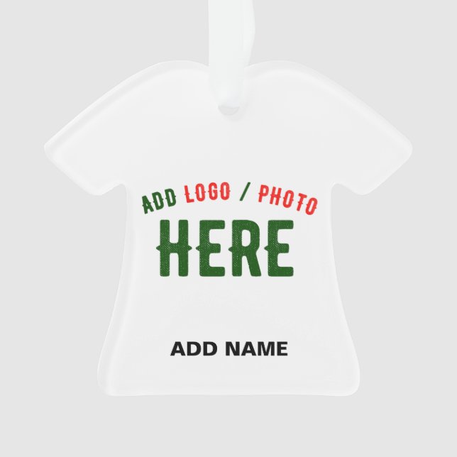 STYLISH MODERN CUSTOMIZABLE WHITE VERIFIED BRANDED ORNAMENT (Front)