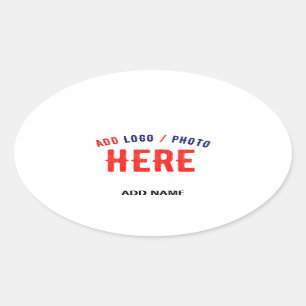 STYLISH MODERN CUSTOMIZABLE WHITE VERIFIED BRANDED OVAL STICKER