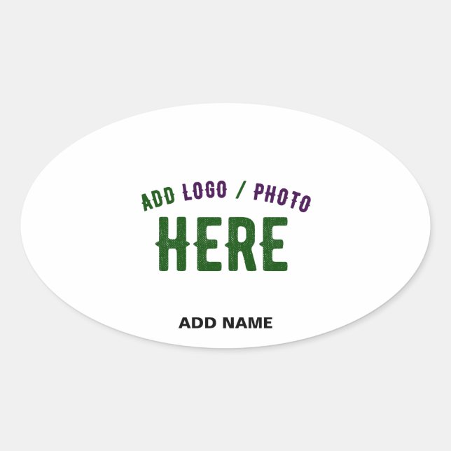 STYLISH MODERN CUSTOMIZABLE WHITE VERIFIED BRANDED OVAL STICKER (Front)