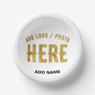 STYLISH MODERN CUSTOMIZABLE WHITE VERIFIED BRANDED PAPER PLATE