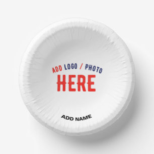 STYLISH MODERN CUSTOMIZABLE WHITE VERIFIED BRANDED PAPER PLATE