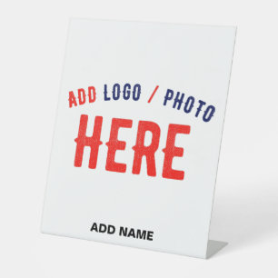 STYLISH MODERN CUSTOMIZABLE WHITE VERIFIED BRANDED PEDESTAL SIGN